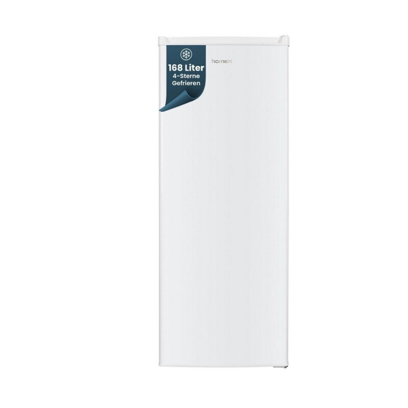 homeX Großer Standgefrierschrank, 168 L Fassungsvermögen [Energieklasse E]