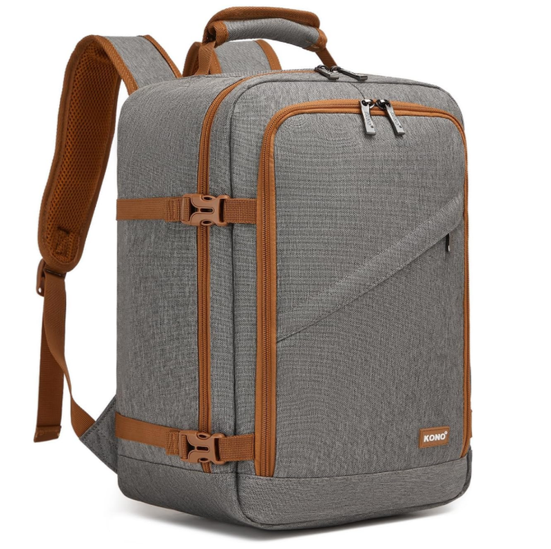 Cabin Bag 40x20x25 for Ryanair Underseat Travel Carry-on Backpack Cabin Size 20L Grey