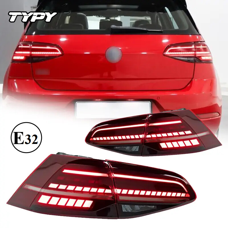 LED-Rücklicht für Volkswagen Golf 7 MK7 TDI TSI 2015–2021, Blinker mit Sequenzfunktion, schwarze Rücklicht-Abdeckung, Montage [Nicht passend für GTI/R]