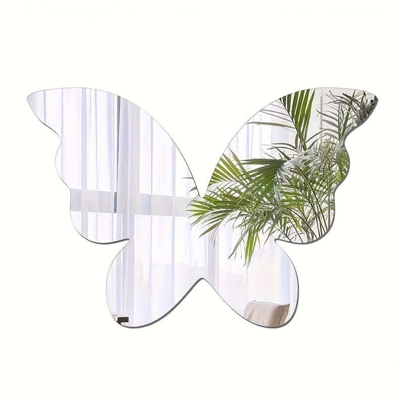 WhereHike Autocollant miroir papillon en PVC - 21 x 30 cm