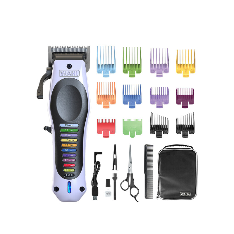 Wahl Cordless Lithium Clipper Kit, High Runtime Rechargeable, Full Haircut Kit, 3028277, Blue