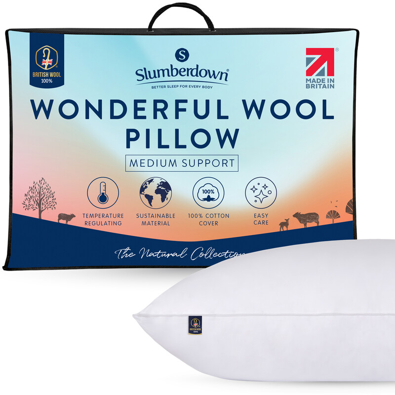 Slumberdown Pillow 100% British Wool