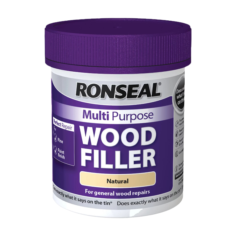 Ronseal Multi Purpose Wood Filler Interior & Exterior Tub - Natural – 250g