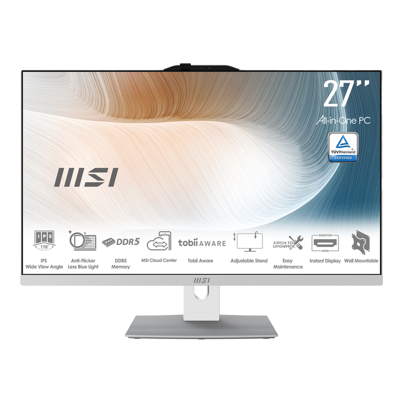 MSI Modern AM272P 1M-847EU all-in-one pc/workstation Intel Core 5 120U 68,6 cm (27") 1920 x 1080 pixels 8 GB DDR5-SDRAM 512 GB SSD Windows 11