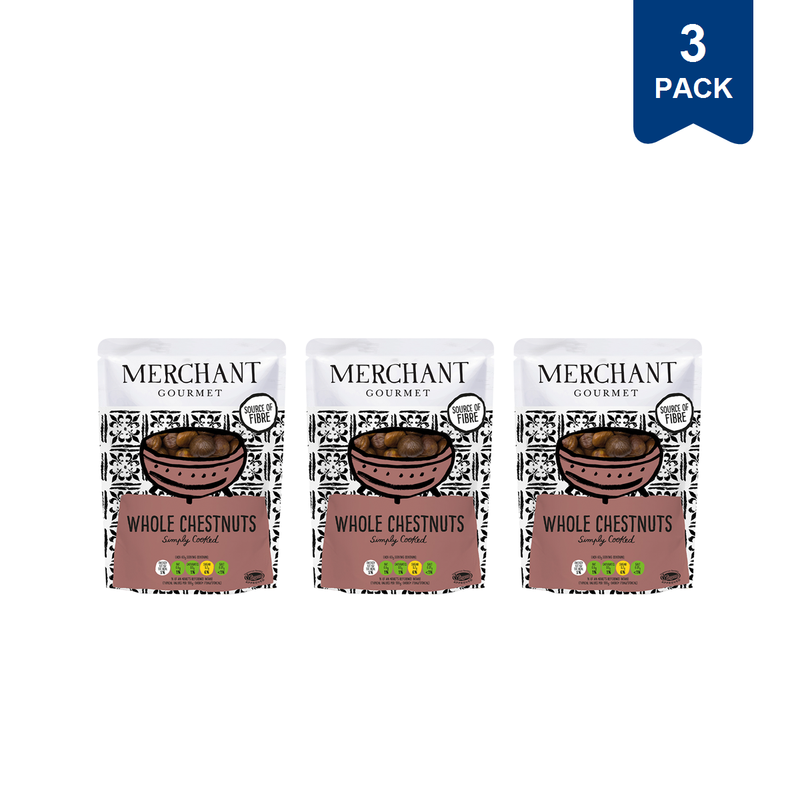 Merchant Gourmet Whole Chestnuts 180g (3 Packs)