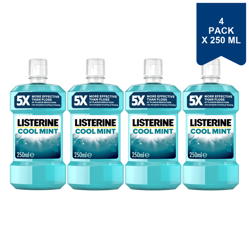 Listerine Cool Mint Mondwater 250 ml (4-Pack)