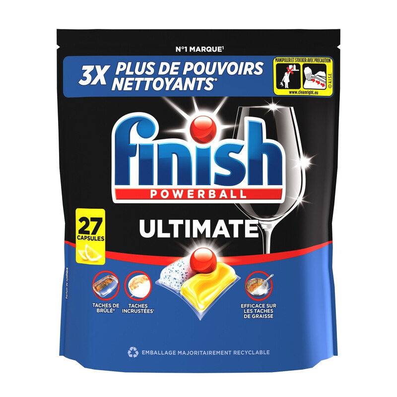 Finish ultimate capsules lave vaisselle citron x27 - vue 1