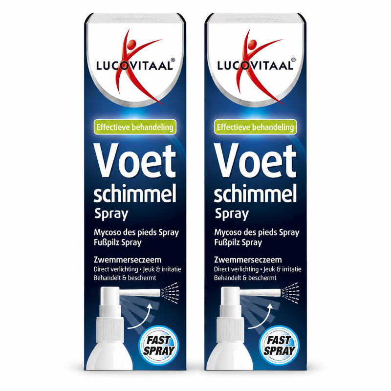 Lucovitaal Spray pour pied d'athlète lot de 2 – Traitement et protection, 2 × 25 ml