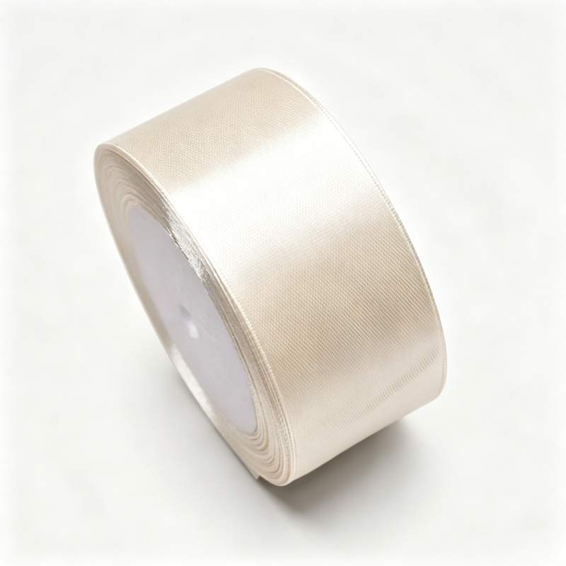 2 stuks satijngeschenkriem, 22 m, 40 mm breed, ivoorkleurig, voor bruiloft, knutselen en cadeauverpakking, bruiloftsdecoratie en bloemstukken, stijl B