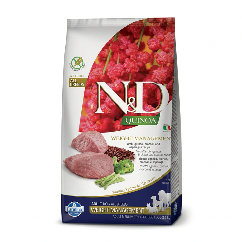 Farmina N&D Quinoa Serie Gewichtsbeheersing Volwassen Middelgrote tot Grote Hondenvoer 2,5 kg