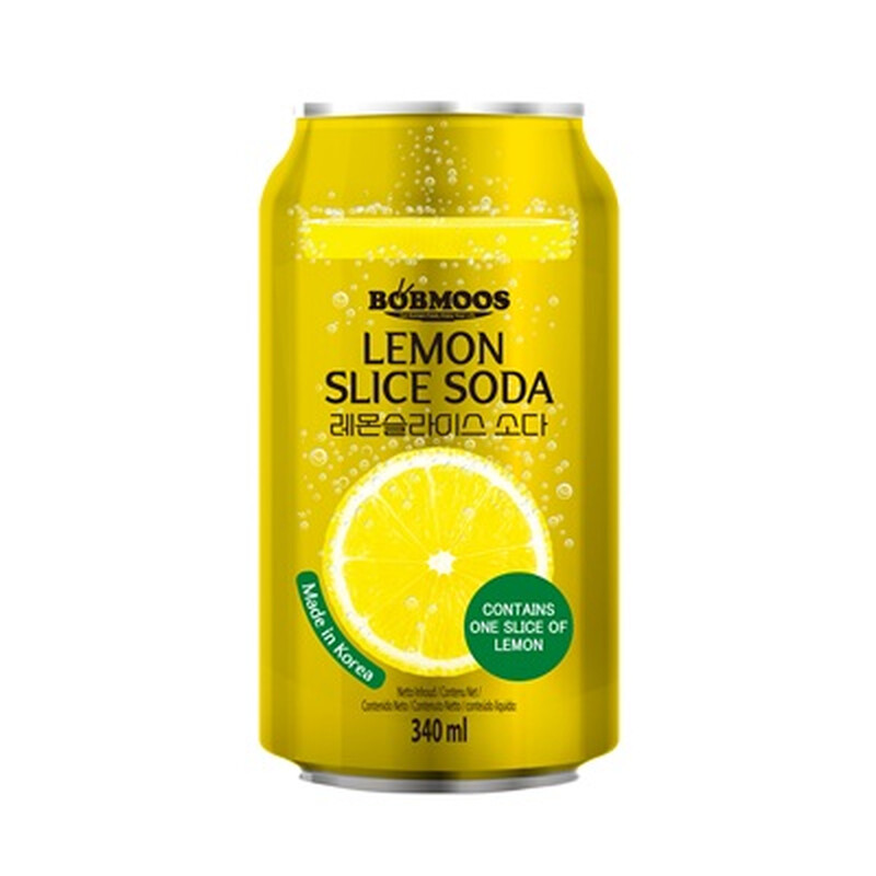 Erfrischungsgetränk mit Kohlensäure und Zitrone Bobmoos 340 ml