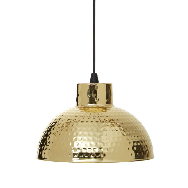 Pendant Light New Foundry Hammered Gold