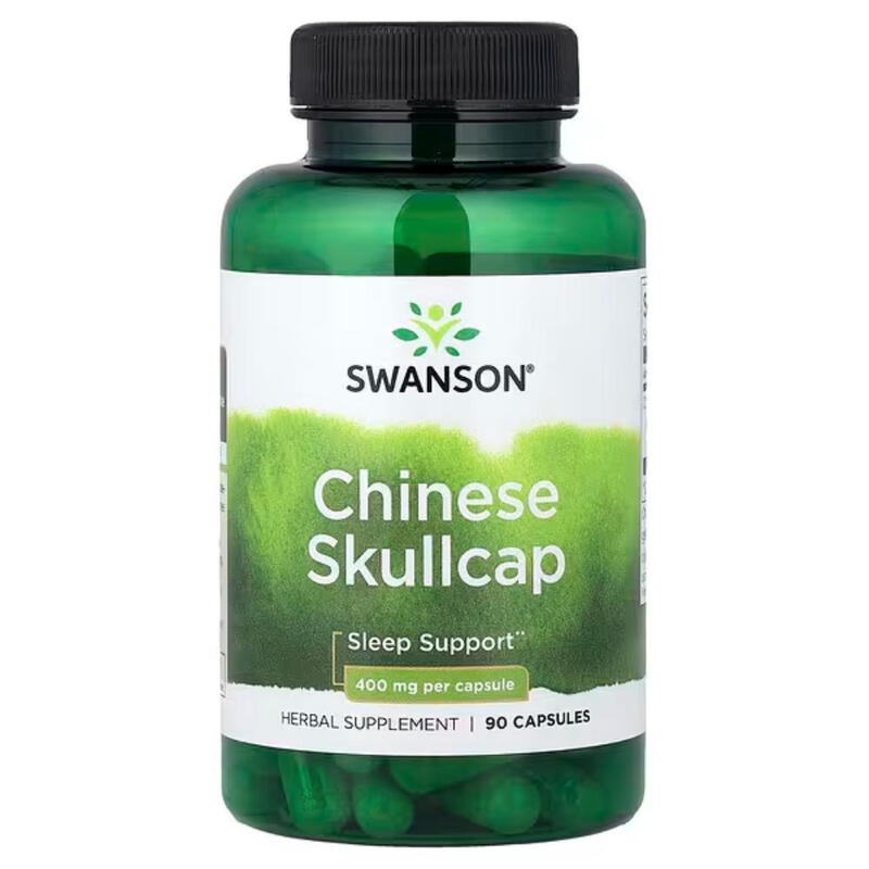 Swanson Women's Chinese Skullcap Calm Mood 400Mg Stress Support Capsules - 90 Capsules