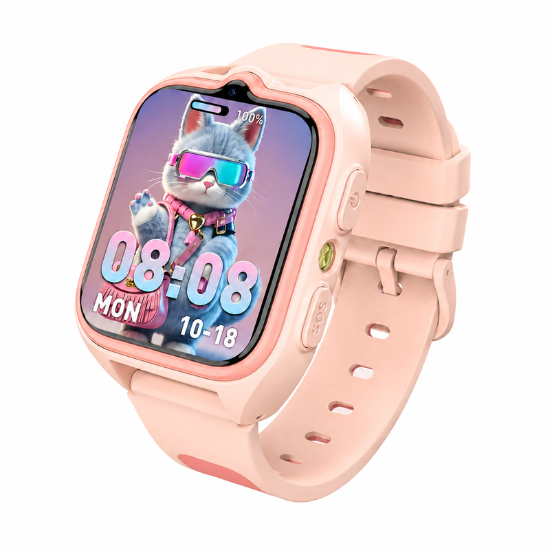 Blackview Z30 1,75" Kinder-Smartwatch, Tap-to-Friends-Funktion, GPS+WiFi+LBS-Ortung, Standby>5 Tage, SOS-Taste, 4G, Schulmodus (keine Spiele), IP68, Schrittzähler, Pink
