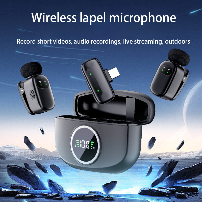 Verbex K21 dubbele microfoon met iOS-aansluiting, populaire draadloze mini dasspeldmicrofoon