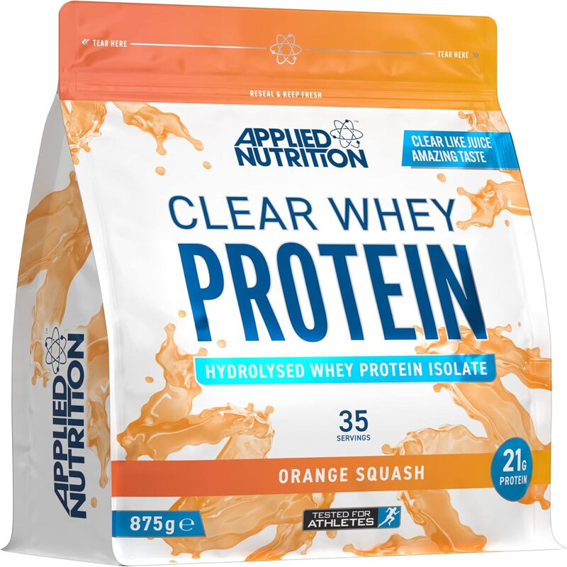 Applied Nutrition Orange Clear Whey Protein Nutrition Powder Squash Flavour - 875G