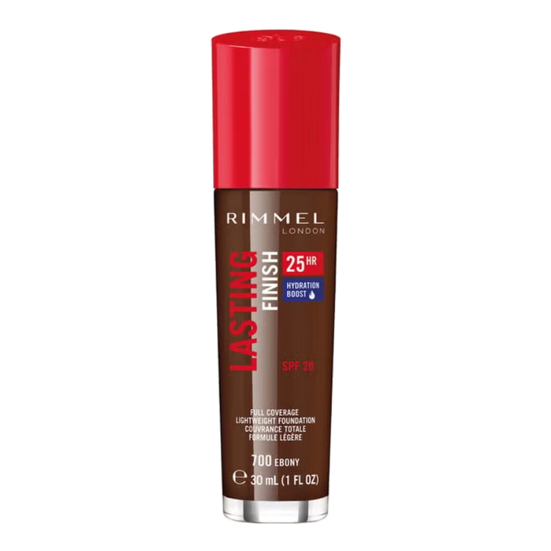 Rimmel LASTING FINISH FOUNDATION 25HR (WITH COMFORT SERUM) 30ML 700 Ebony