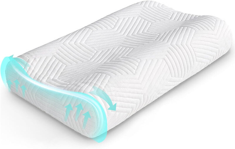 LAMB Kopfkissen Nackenkissen Nackenstützkissen – Verstellbares Memory Foam Kissen ergonomisch, Anti-Schnarch-Kissen mit abnehmbarem Bezug