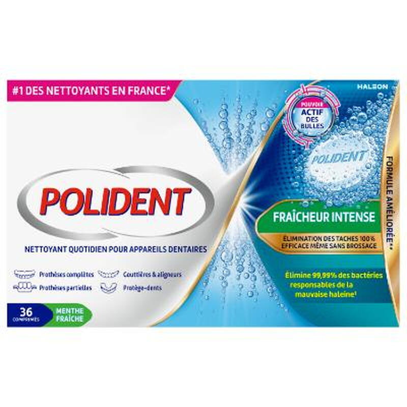 Polident fraîcheur nettoyant pouvoir actif x36 comprimés - vue 1