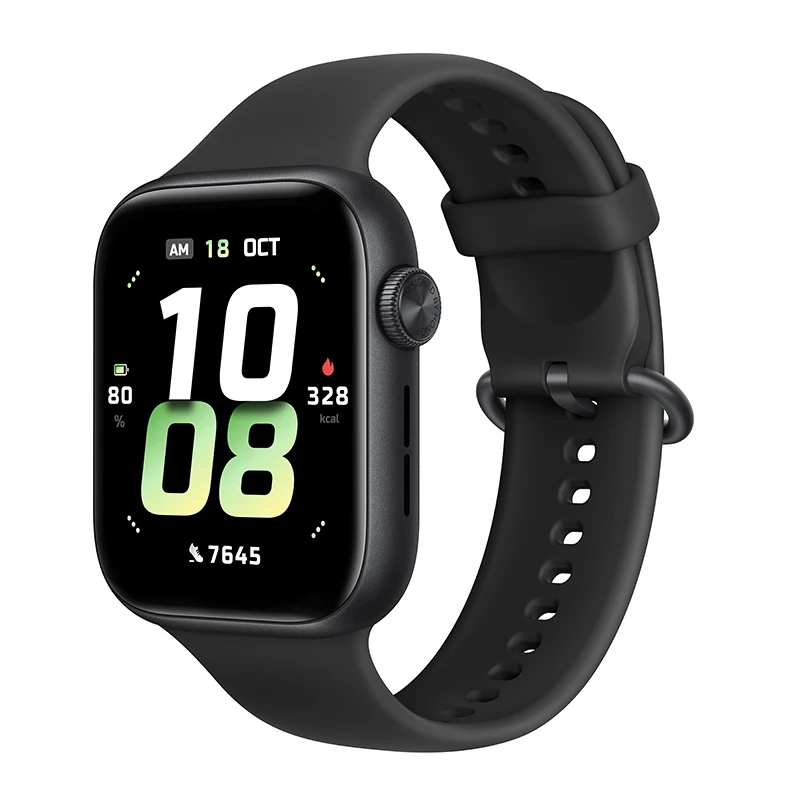 HONOR Watch 5, 64 MB+4 GB, 15 dagen batterijduur, Nauwkeurige GPS-tracking, Gezondheidsscanning, Zwart siliconenbandje