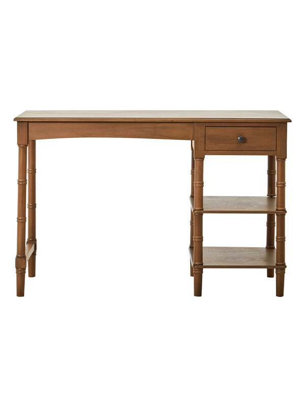 Interiors by Premier Desk Heritage with Shelves 1 Drawer Natural