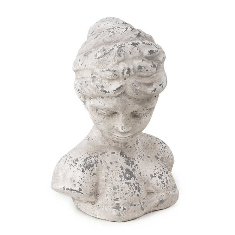 Candlelight Women's Grey Sculpture Bust Washed H:23.5cm