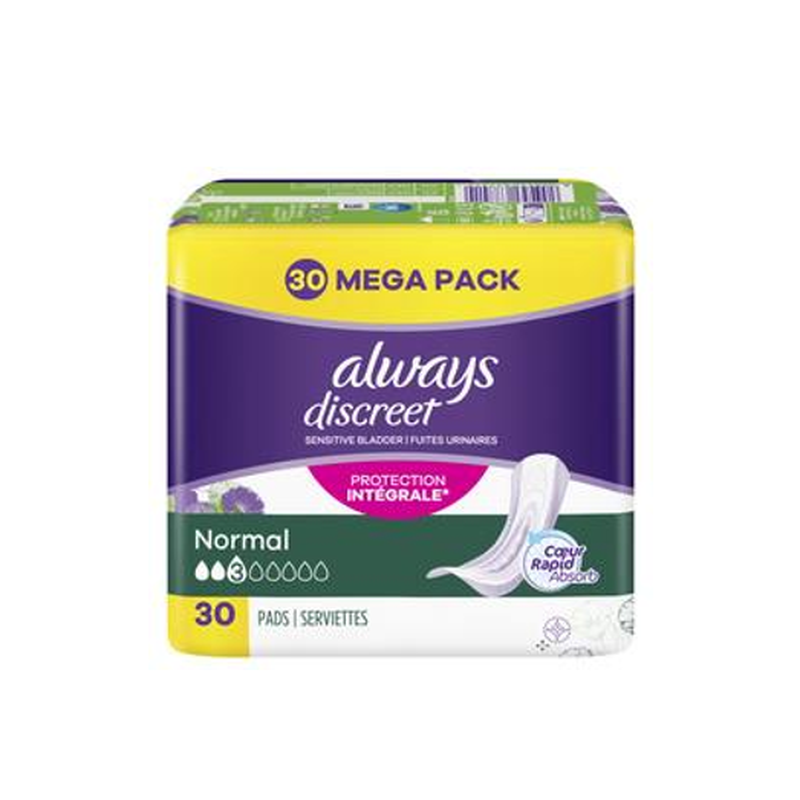 ALWAYS Serviettes discreet 30 piêces normal