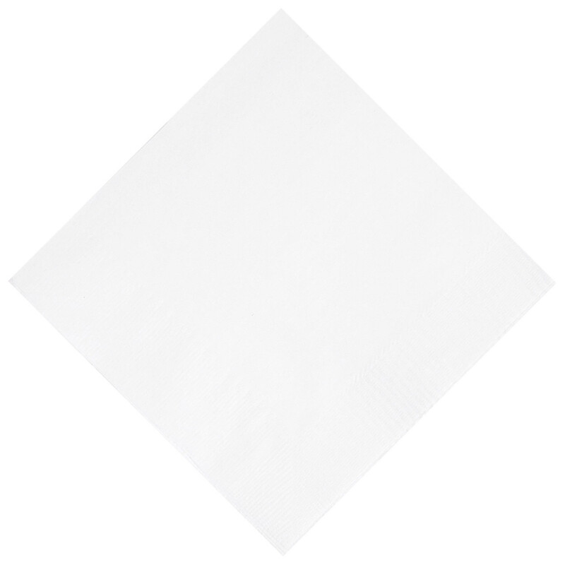 Unique Lunch Napkins, White, Pack of 20