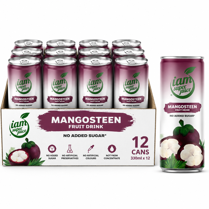 I am Super Juice Mangosteen Fruitdrank, Zonder toegevoegde suikers 330 ml x 12