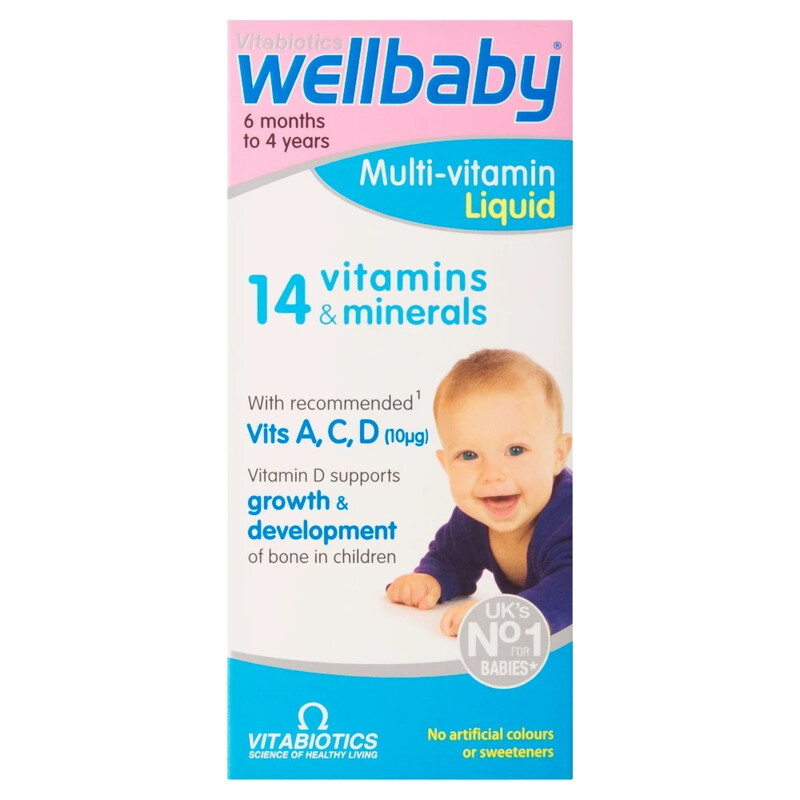 Wellbaby Multi Vitamin Liquid for Infants and Toddlers 6 Months to 4 Years - 150 ml