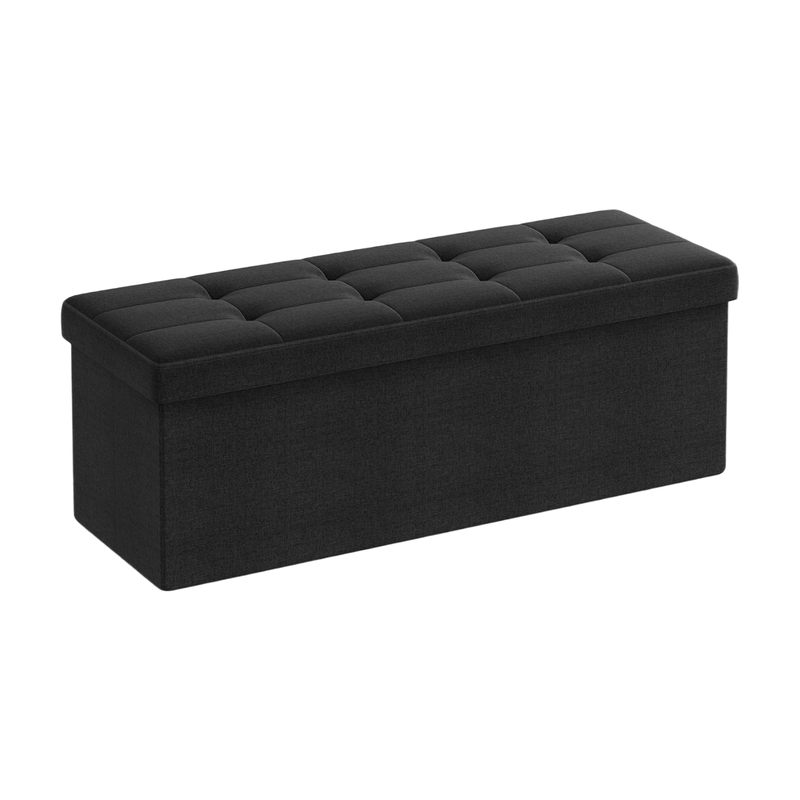 Songmics Home Songmics 110 Cm Klappbare Stauraum-Ottomane, Fußbank Mit Gepolstertem Sitz, Aufbewahrungsbox, 300 Kg Tragfähigkeit, Für Wohnzimmer, Schlafzimmer,