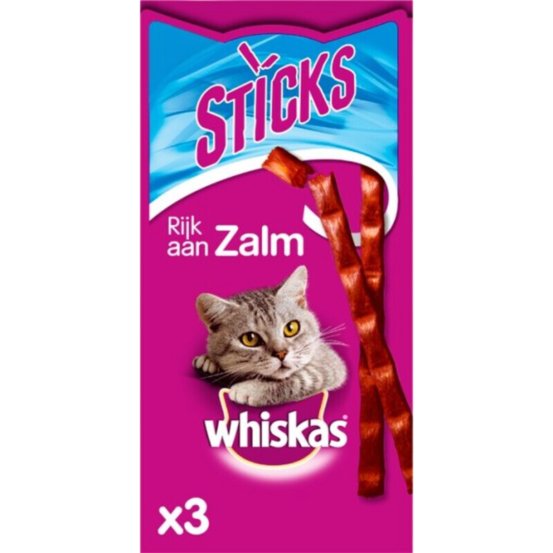 Whiskas Kattensticks Zalm 3 x 6 g
