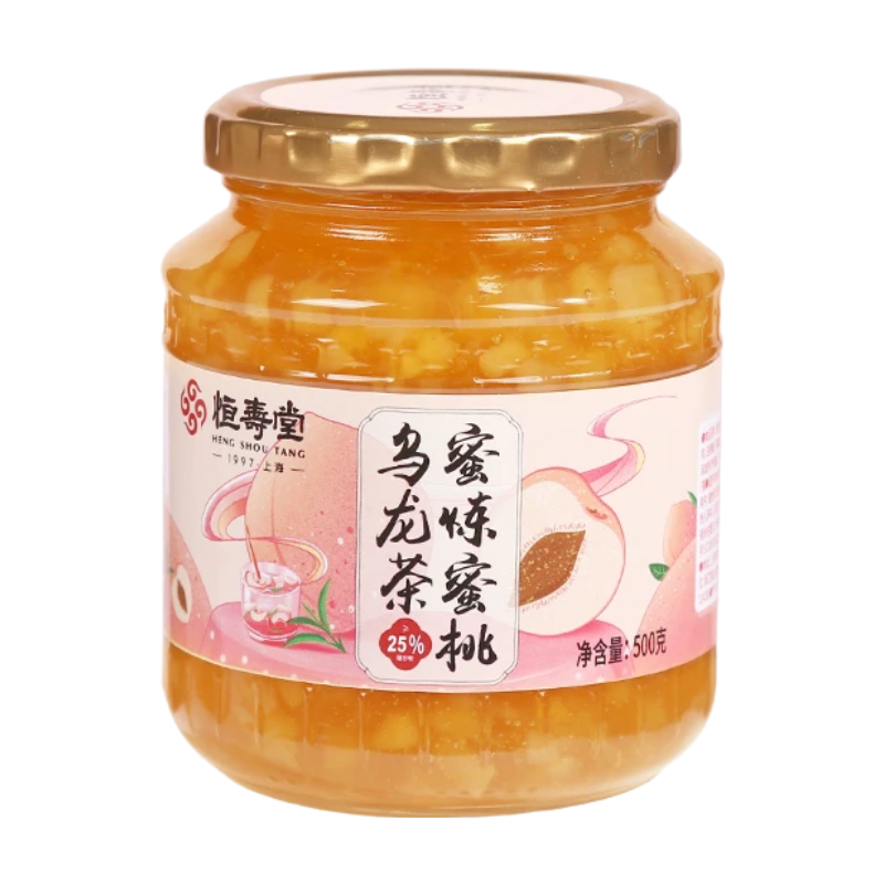 Hengshoutang 【Cooling】【Hydration】Heng Shou Tang Honey Brewed Peach Oolong Tea 500G