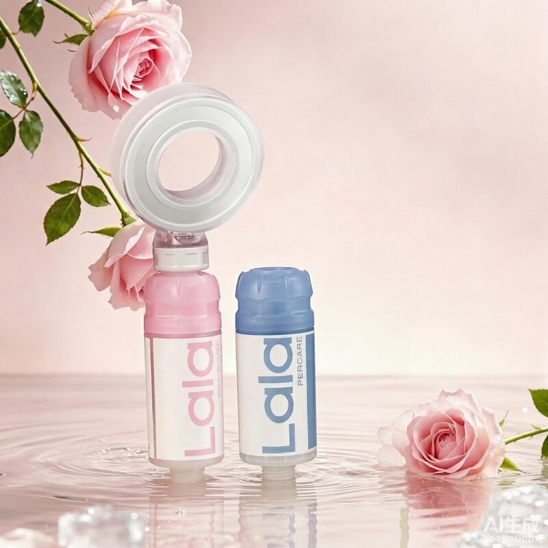 LALAPERCARE Space Ring Aroma-Duschkopf mit Rosenextrakt + Vit C Filterkartuschen Rose & Ozean – Bundle (Hergestellt in Korea)