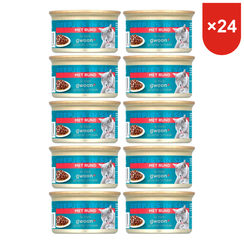 g'woon Lanières de bœuf premium en sauce 85 g * 24