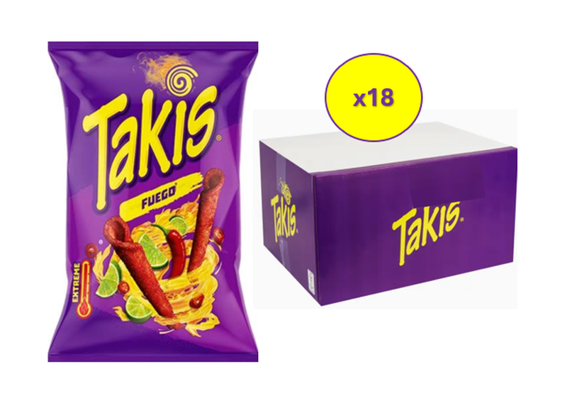 Takis maïssnack Chili & Lime Fuego 100 g x 18