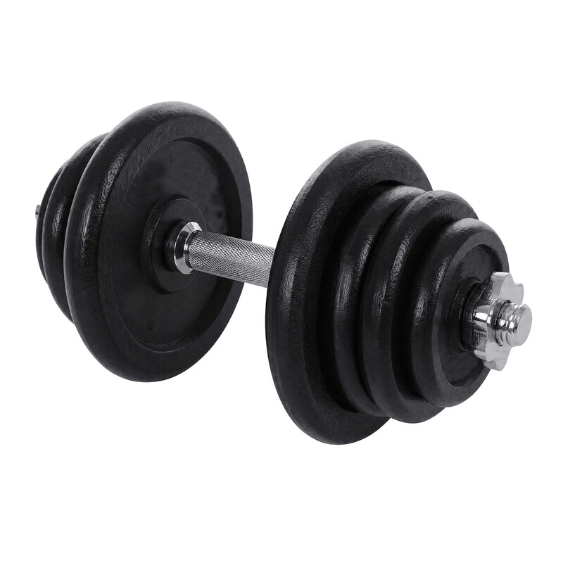 JOYFURNOS Gietijzeren Halters, 25 kg Gewichtsschijven(Totaalgewicht inclusief stang), Verstelbaar voor Mannen en Vrouwen Training, Zwart