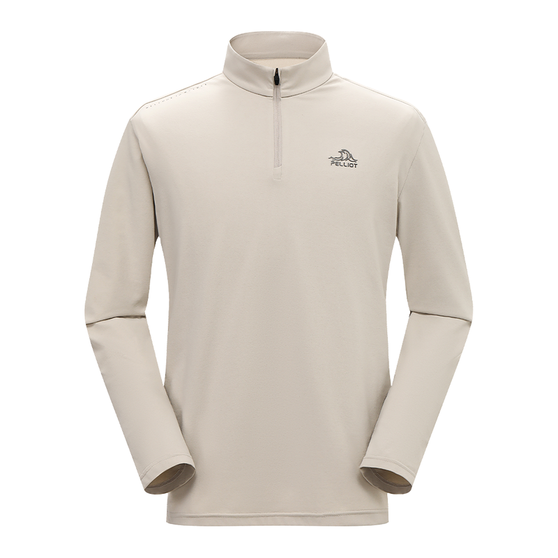 PELLIOT Langarm-T-Shirt für Herren Camping-Reise Wasserdicht Langlebig, Grau, Größe XL