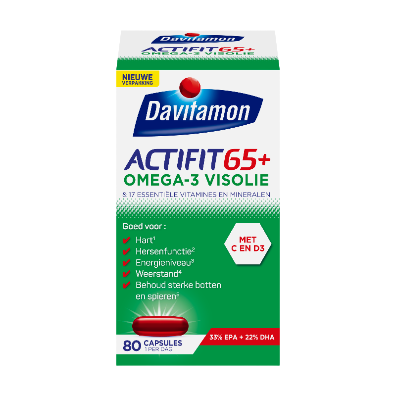 Davitamon Actifit 65+ Omega Visolie 80 ST