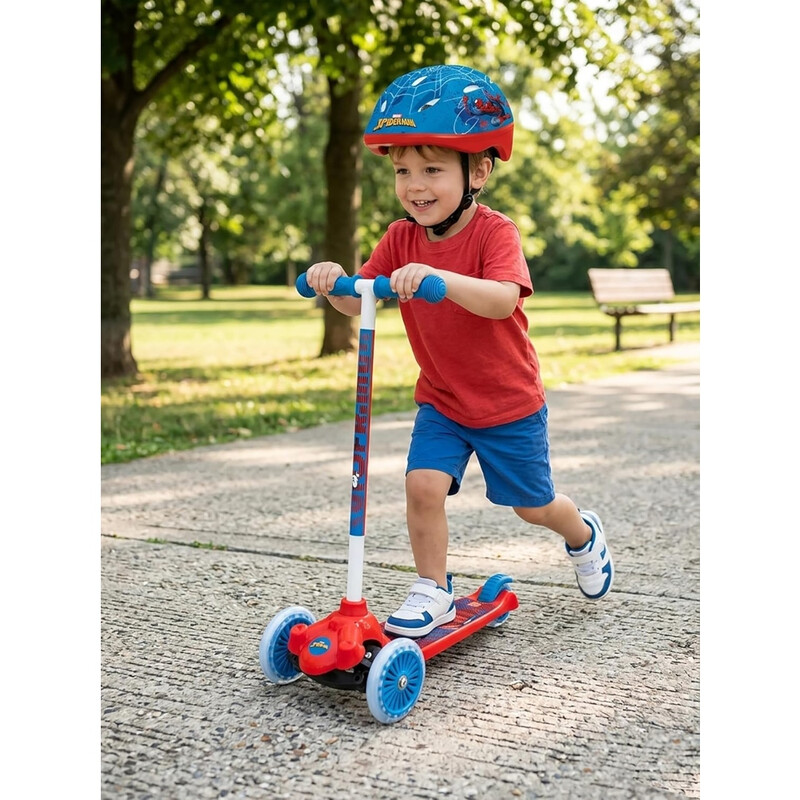 Spider-Man Red/Blue Twist And Roll Scooter