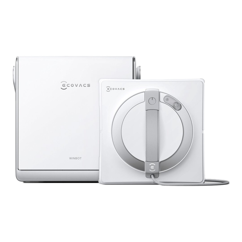 ECOVACS WINBOT W2 PRO Omni raamreinigingsrobot met 6-in-1 multifunctioneel station, opladen tijdens gebruik, sproeikop met 3 sproeiers, veiligheidsbescherming op 12 niveaus, Win-SLAM 4.0 routeplanning, wit