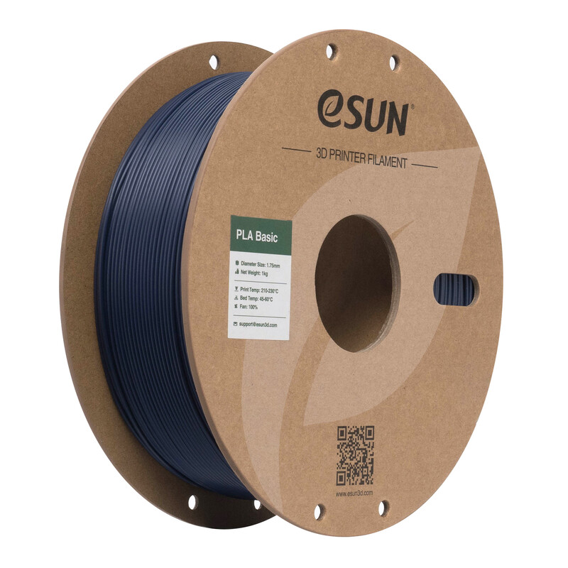eSUN PLA-Basic 3D-Druck-Filament 1,75 mm - Dunkelblau 1 kg, Hochgeschwindigkeits- & kostengünstiges verbessertes PLA 3D-Filament für die meisten Drucker, schnelle Lieferung