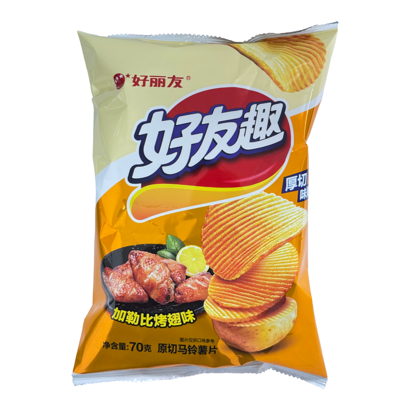 Orion Light/White Potato Chips Caribbean-Style Barbecue Wings Flavor, 70G