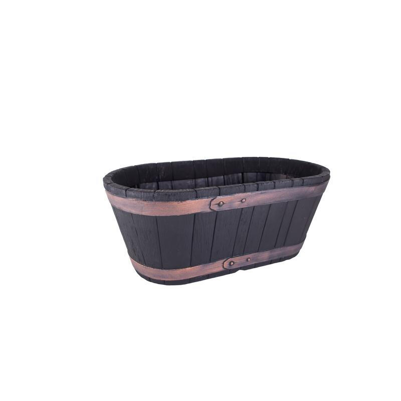 Bucket Planters, 60.5 cm, Oak Effect