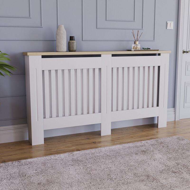 Vida Designs Arlington Radiator Cover - White / 152Cm / 83.3Cm - Image 3