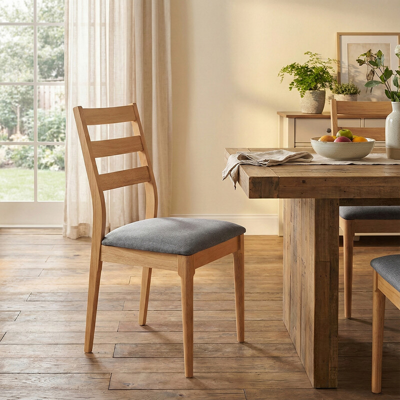 Dining Chairs Orlando Oak/Grey 2pcs