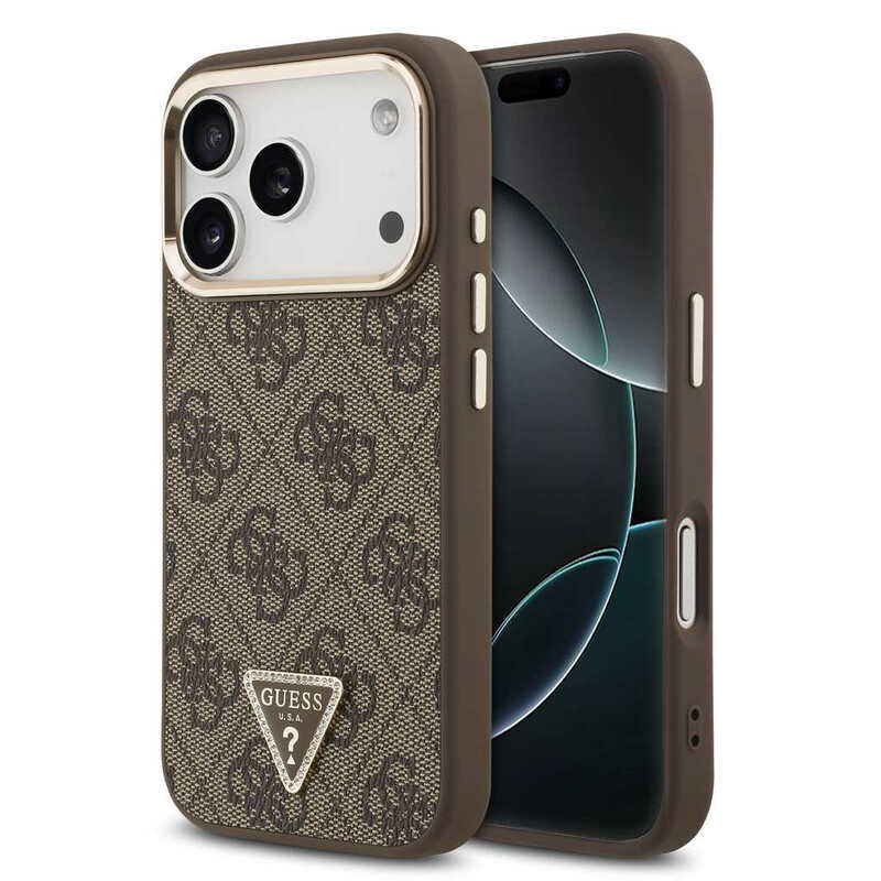 Guess 4G Coque MagSafe Logo Triangle pour iPhone 17 Pro / 18 Pro