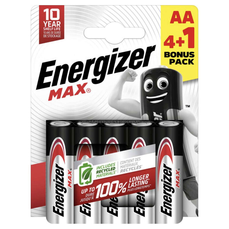 AA Max Alkaline - Pack of 4+1