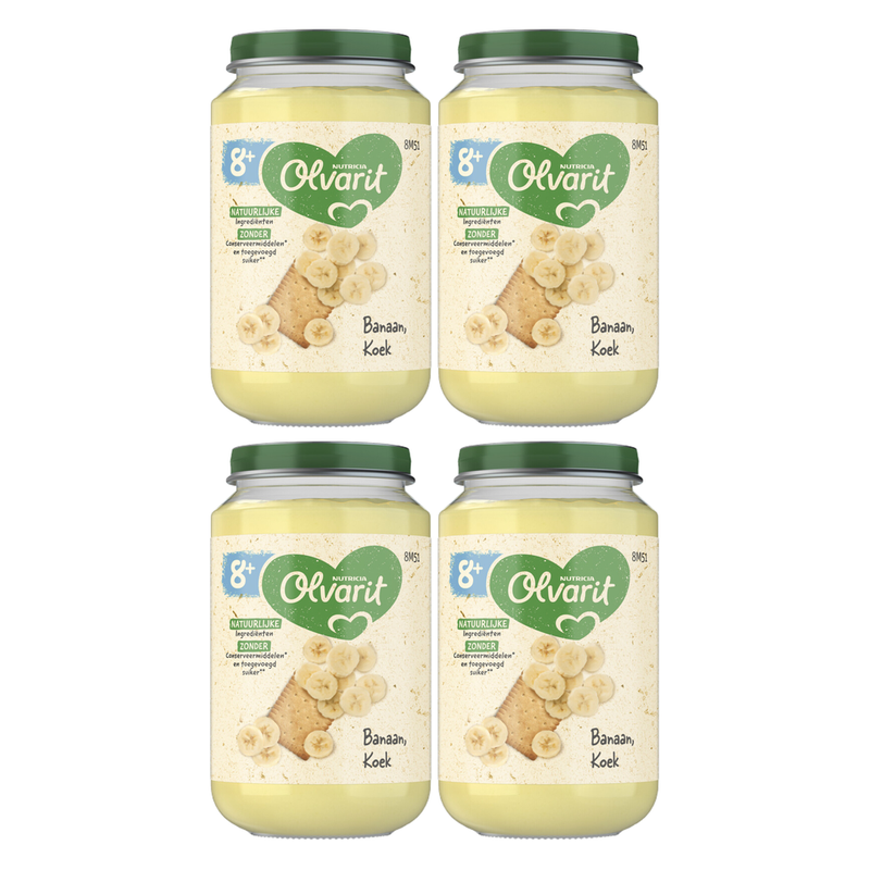 Olvarit Gâteau à la banane 8M51 200 g * 4