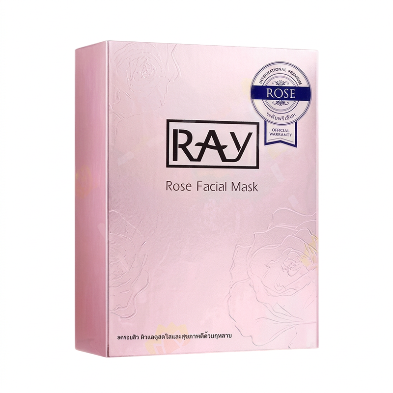 RAY Seiden-Gesichtsmaske - Rose (10 Tücher)